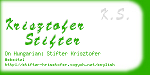 krisztofer stifter business card